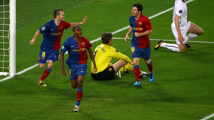 Eto'o marcó el primer gol en la final de 2009