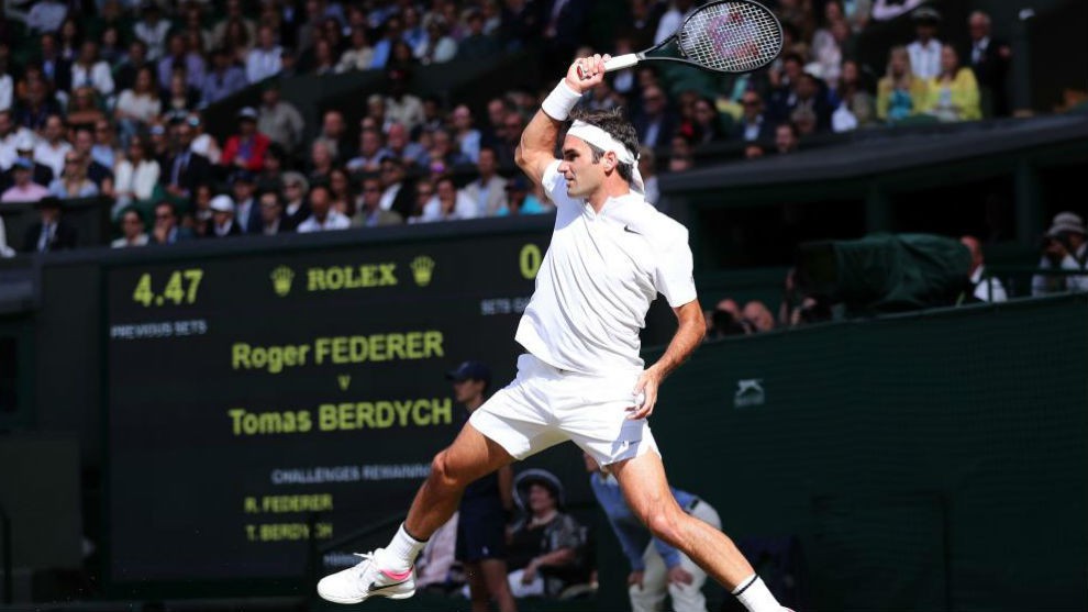 Federer buscará ante Cilic el Grand Slam 19 en Wimbledon