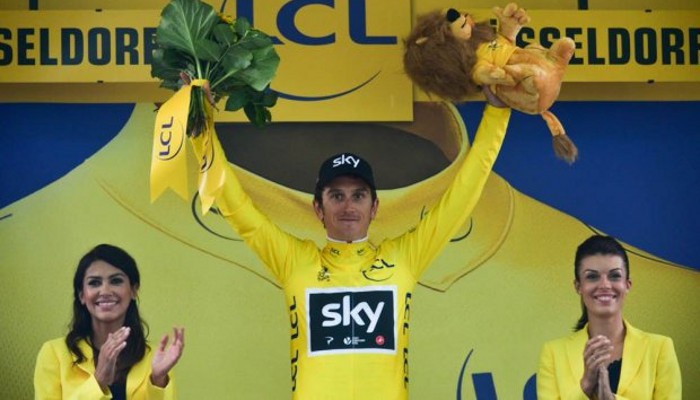 Geraint Thomas fue el primer líder del Tour de Francia 2017