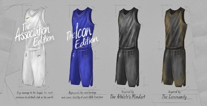 Estos serán los modelos de los nuevos uniformes NIKE de la NBA