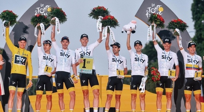 El Sky ganó la general por equipos del Tour de Francia 2017