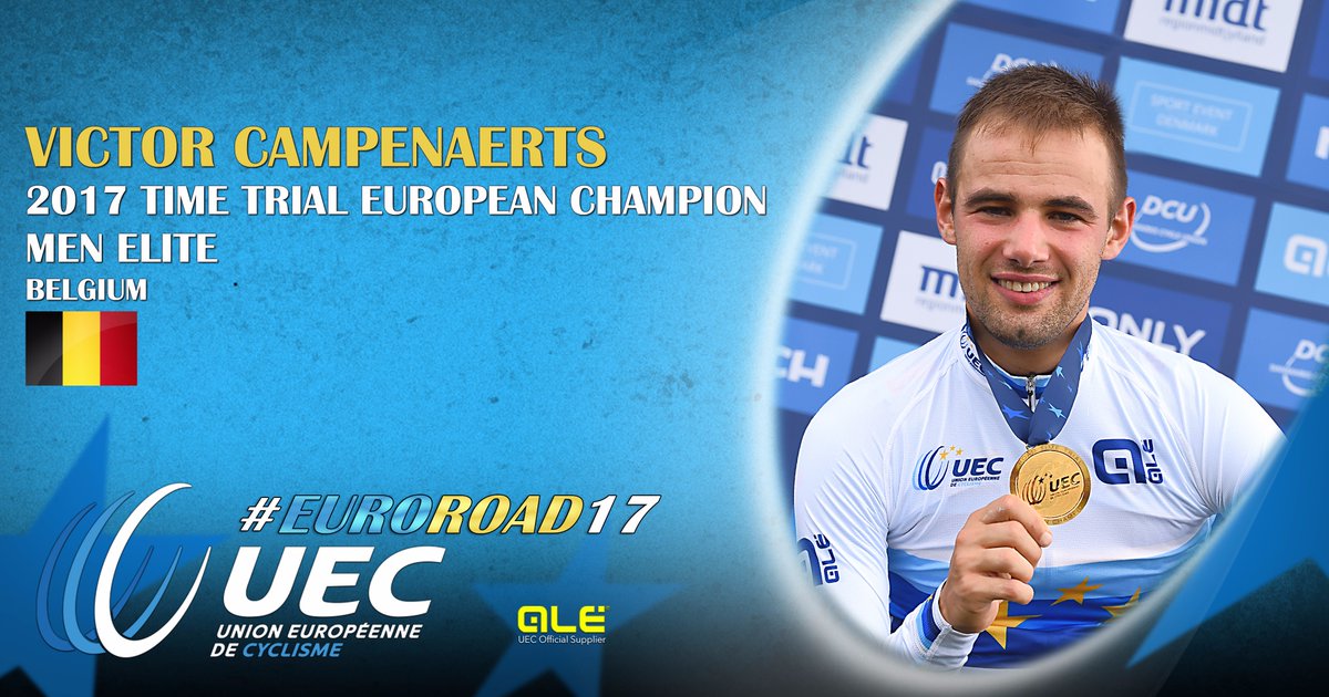 El belga Victor Campenaerts gana el Europeo de contrarreloj 2017