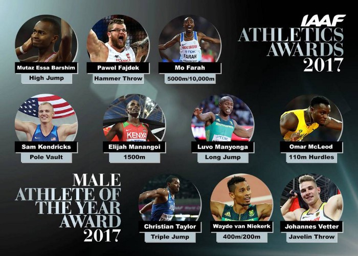Estos son los Nominados a mejor atleta del año en Hombres