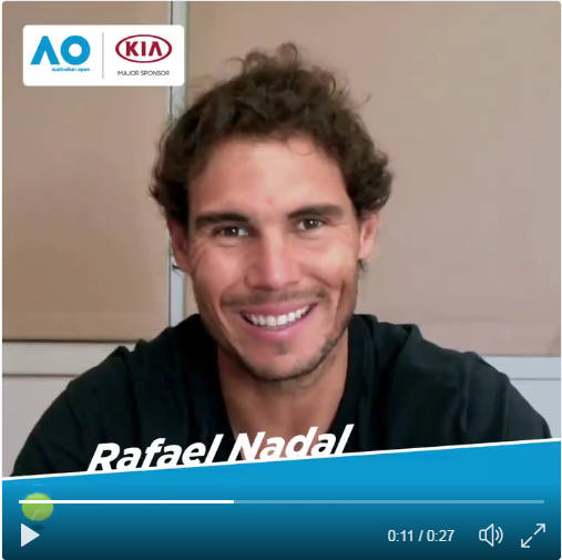 Rafa Nadal a través de Twitter indica que estaría en Australia