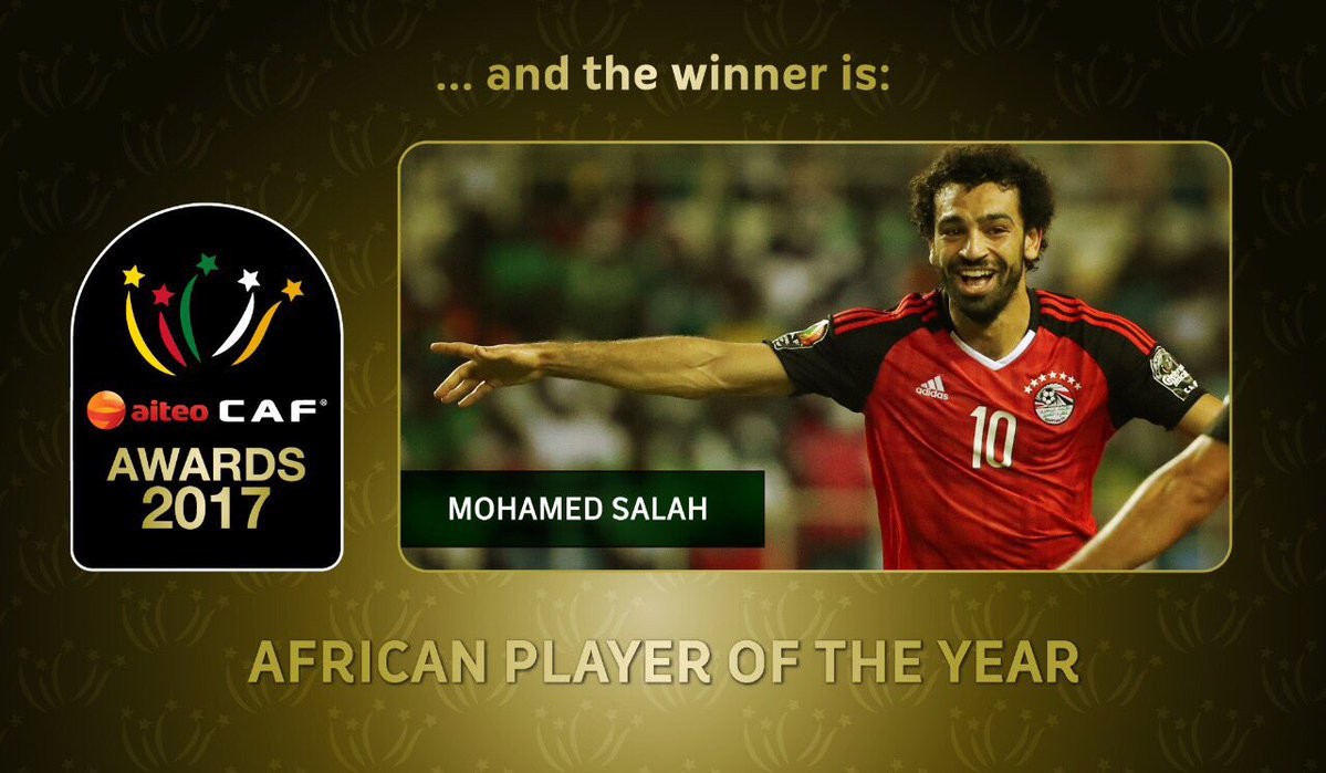 El egipcio Mohamed Salah se lleva el premio al mejor futbolista africano del año 2018