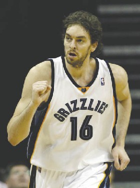 Pau Gasol es elegido mejor jugador de la historia de Memphis Grizzlies