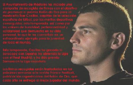 Recogida de firmas para que Iker Casillas sea Balón de Oro