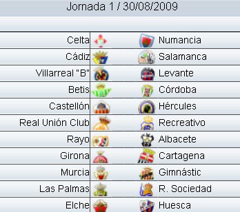 Liga Española 2009/10 2ª División: previa, horarios y retransmisiones de la Jornada 1