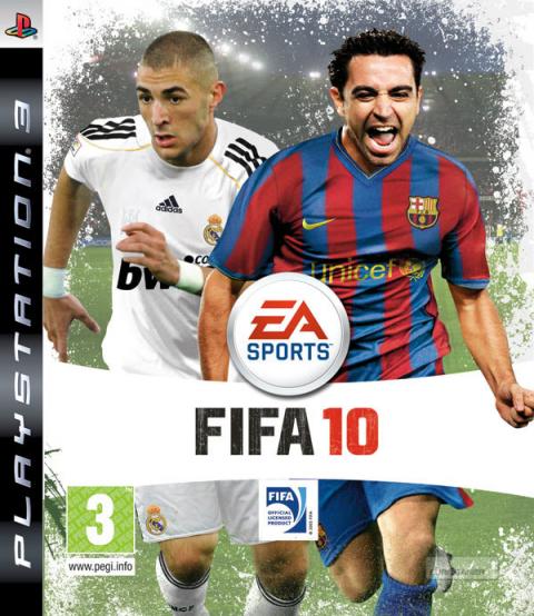 Benzema y Xavi, portada del Fifa 2010