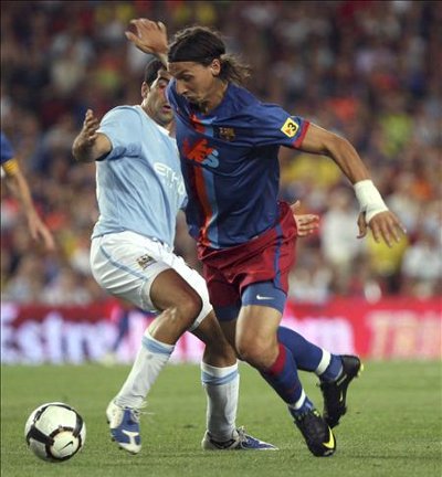 Trofeo Gamper: el City empaña el debut de Ibrahimovic