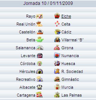 Liga Española 2009/10 2ª División: previa, horarios y retransmisiones de la Jornada 10