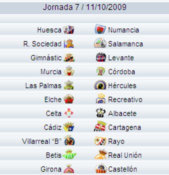 Liga Española 2009/10 2ª División: previa, horarios y retransmisiones de la Jornada 7