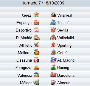 Liga Española 1ª División 2009/2010: previa, retransmisiones y horarios de la Jornada 7