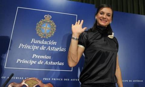 Yelena Isinbayeva recibió su Premio Principe de Asturias de los Deportes