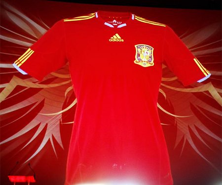 La camiseta de España para el Mundial de Sudáfrica