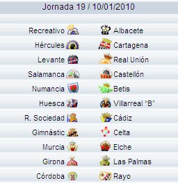 Liga Española 2009/10 2ª División: previa, horarios y retransmisiones de la Jornada 19