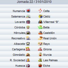 Liga Española 2009/10 2ª División: previa, horarios y retransmisiones de la Jornada 22