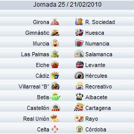 Liga Española 2009/10 2ª División: previa, horarios y retransmisiones de la Jornada 25