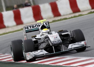 Tercera jornada de test de Fórmula 1 en Montmeló con Rosberg y la lluvia como protagonistas