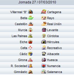 Liga Española 2009/10 2ª División: previa, horarios y retransmisiones de la Jornada 27