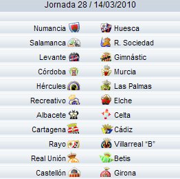 Liga Española 2009/10 2ª División: previa, horarios y retransmisiones de la Jornada 28