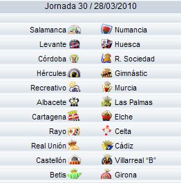 Liga Española 2009/10 2ª División: previa, horarios y retransmisiones de la Jornada 30