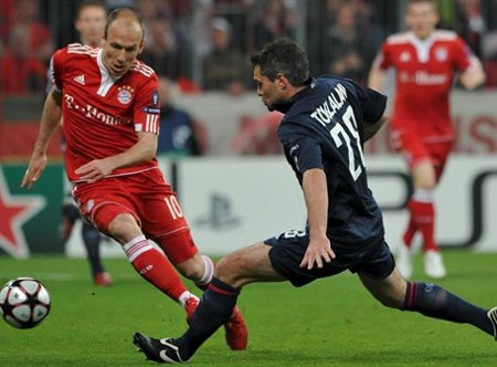 Liga de Campeones 2009/10: el Bayern de Robben derrota por 1-0 a un inofensivo Lyon