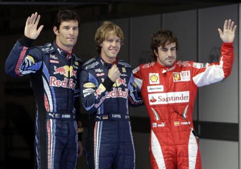 GP de China de Fórmula 1: Vettel consigue una nueva pole seguido por Webber y Alonso