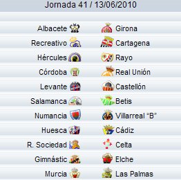 Liga Española 2009/10 2ª División: previa, horarios y retransmisiones de la Jornada 41