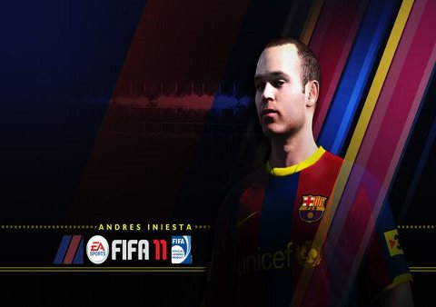 Andrés Iniesta, portada del videojuego FIFA 2011