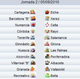 Liga Española 2010/11 2ª División: previa, horarios y retransmisiones de la Jornada 2