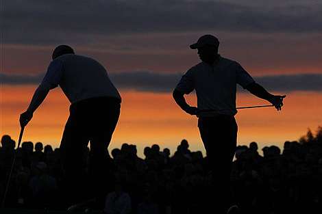 Ryder Cup 2010: la lluvia marca la primera jornada en la que no se acaba ningún partido