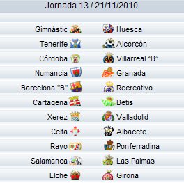 Liga Española 2010/11 2ª División: previa, horarios y retransmisiones de la Jornada 13