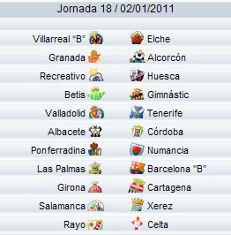 Liga Española 2010/11 2ª División: previa, horarios y retransmisiones de la Jornada 18