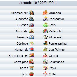 Liga Española 2010/11 2ª División: previa, horarios y retransmisiones de la Jornada 19