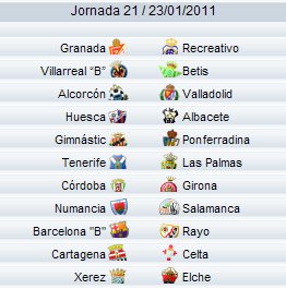 Liga Española 2010/11 2ª División: previa, horarios y retransmisiones de la Jornada 21