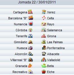 Liga Española 2010/11 2ª División: previa, horarios y retransmisiones de la Jornada 22