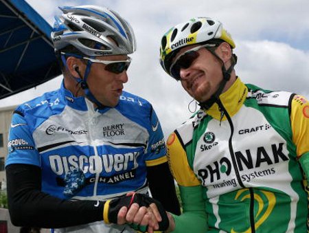 Lance Armstrong y Floyd Landis, ex compañeros, enemigos y ex ciclistas