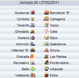 Liga Española 2010/11 2ª División: previa, horarios y retransmisiones de la Jornada 26