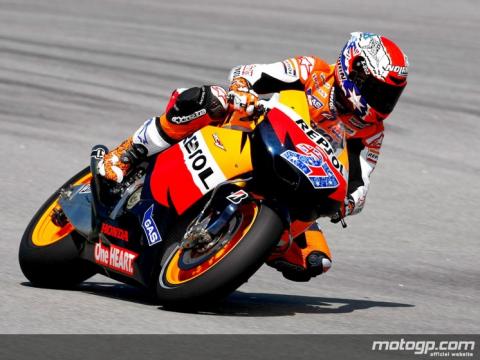 Pretemporada MotoGP: Stoner fue el más rápido en el primer test de Sepang por delante de Lorenzo y Pedrosa