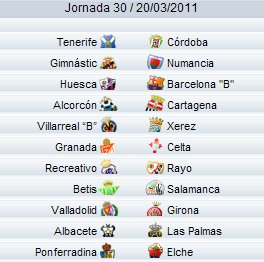 Liga Española 2010/11 2ª División: previa, horarios y retransmisiones de la Jornada 30