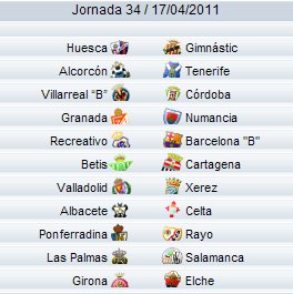 Liga Española 2010/11 2ª División: previa, horarios y retransmisiones de la Jornada 34