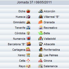 Liga Española 2010/11 2ª División: previa, horarios y retransmisiones de la Jornada 37