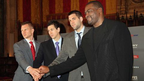 Euroliga Final Four Barcelona 2011: entrenadores y jugadores acudieron al acto de presentación del torneo