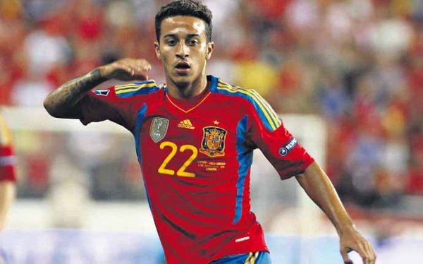 Thiago el día de su debut con la selección española