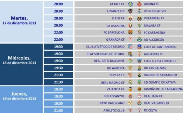 Copa del Rey 2013-2014: horarios y retransmisiones de la vuelta de ...