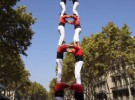 Los Castellers de Barcelona y su actuación en las Ramblas
