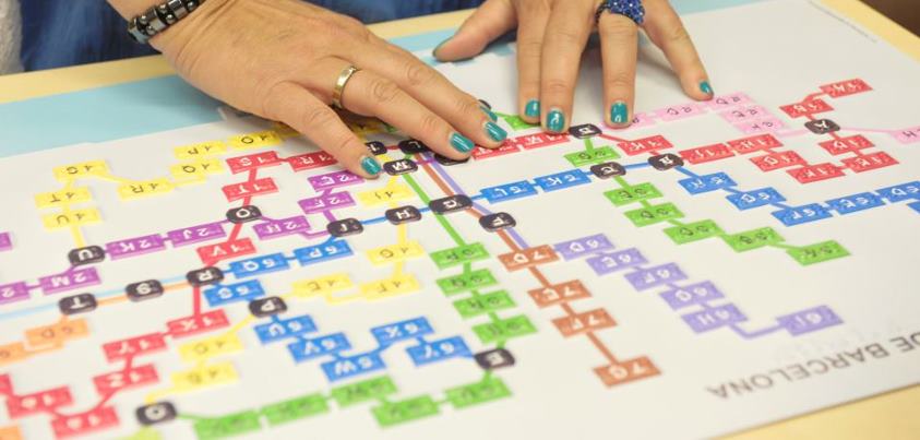 Nuevo plano de la red de metro de Barcelona en Braille