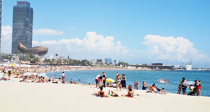 Las playas de Barcelona, calidad, sol y baños en el Mediterráneo