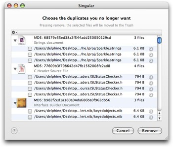 Singular: Busca archivos duplicados